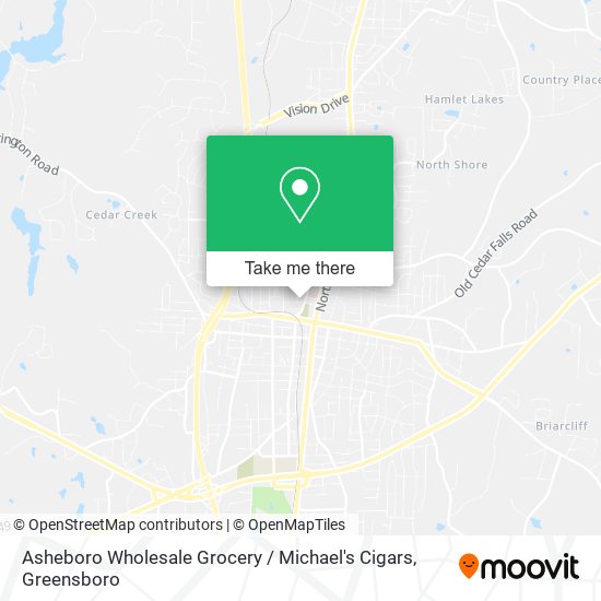 Asheboro Wholesale Grocery / Michael's Cigars map