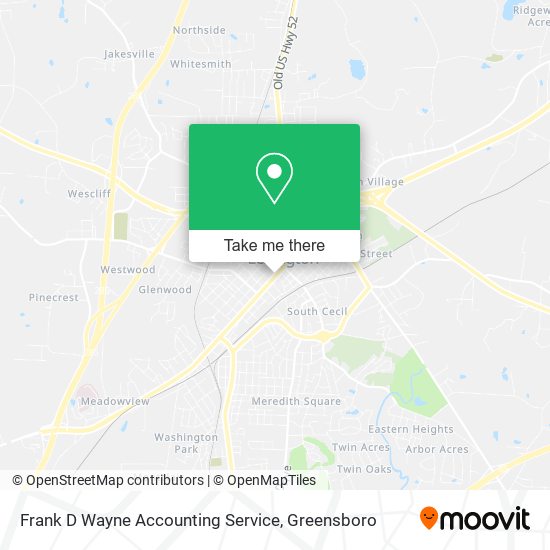 Frank D Wayne Accounting Service map