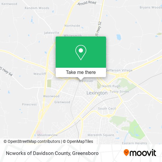 Ncworks of Davidson County map