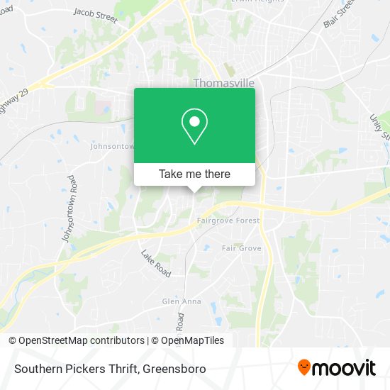 Mapa de Southern Pickers Thrift