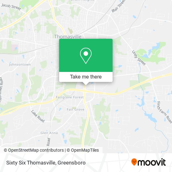 Sixty Six Thomasville map