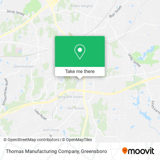 Thomas Manufacturing Company map