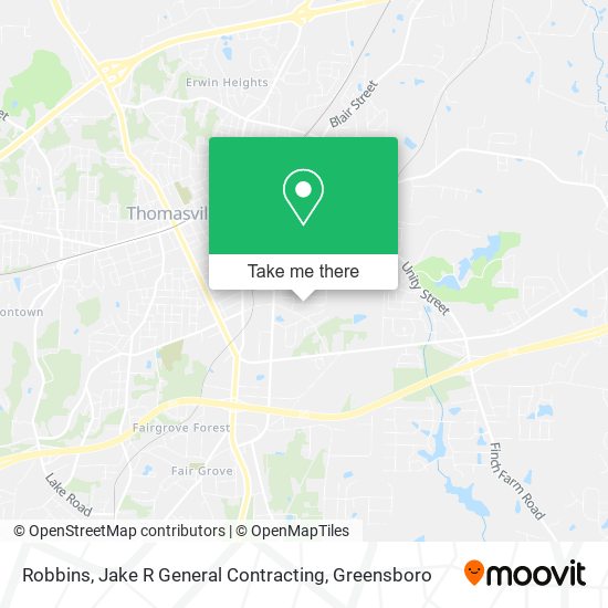 Mapa de Robbins, Jake R General Contracting
