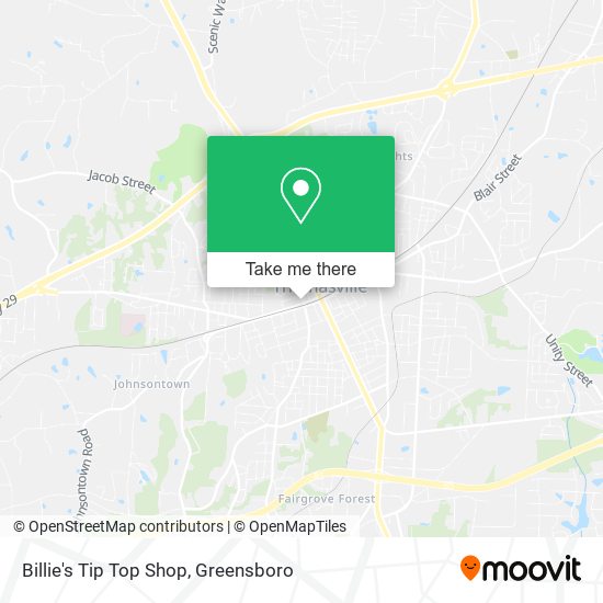 Mapa de Billie's Tip Top Shop