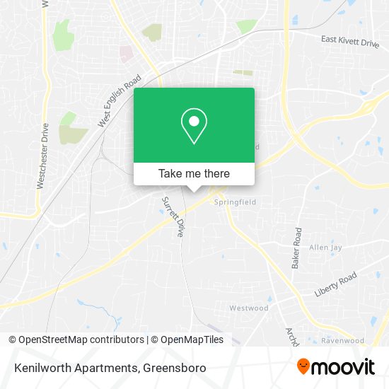 Mapa de Kenilworth Apartments