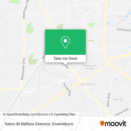 Mapa de Salon de Belleza Glamour
