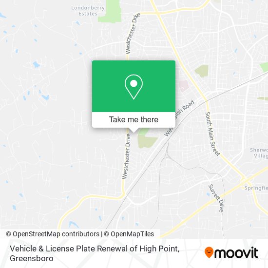 Mapa de Vehicle & License Plate Renewal of High Point