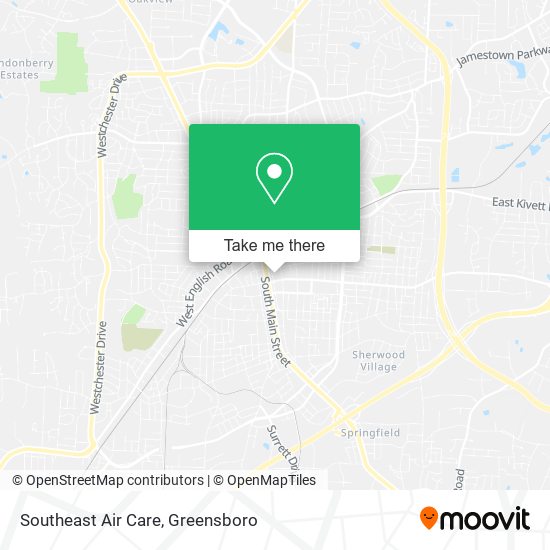 Southeast Air Care map
