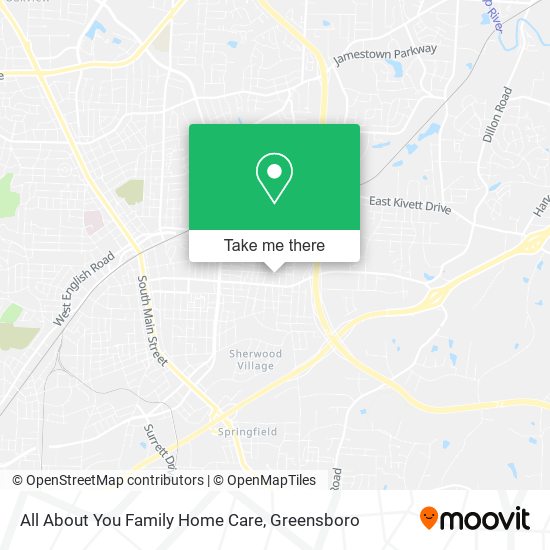 All About You Family Home Care map