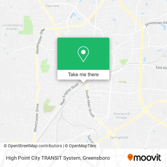 Mapa de High Point City TRANSIT System