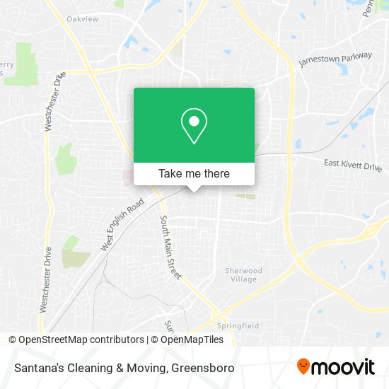 Santana's Cleaning & Moving map