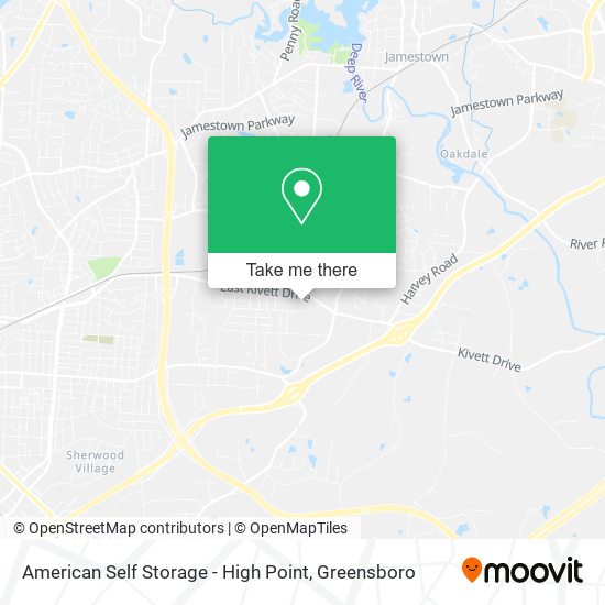 Mapa de American Self Storage - High Point