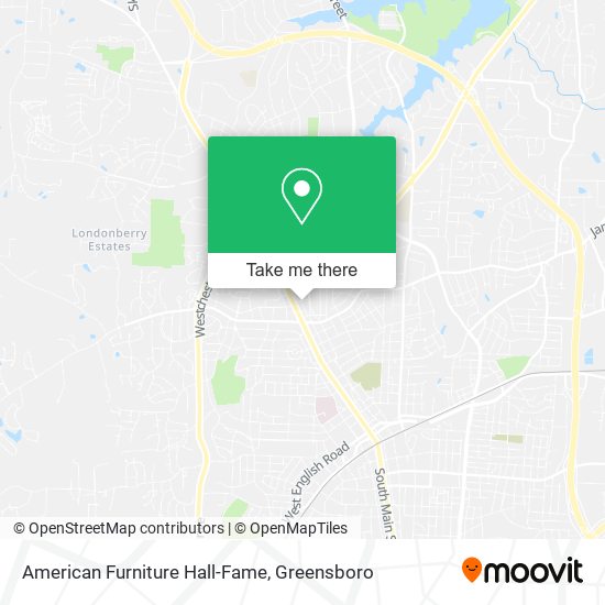 American Furniture Hall-Fame map