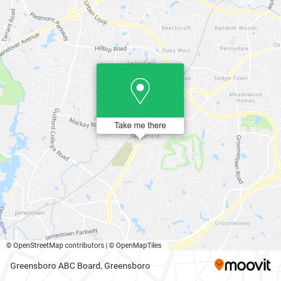 Greensboro ABC Board map