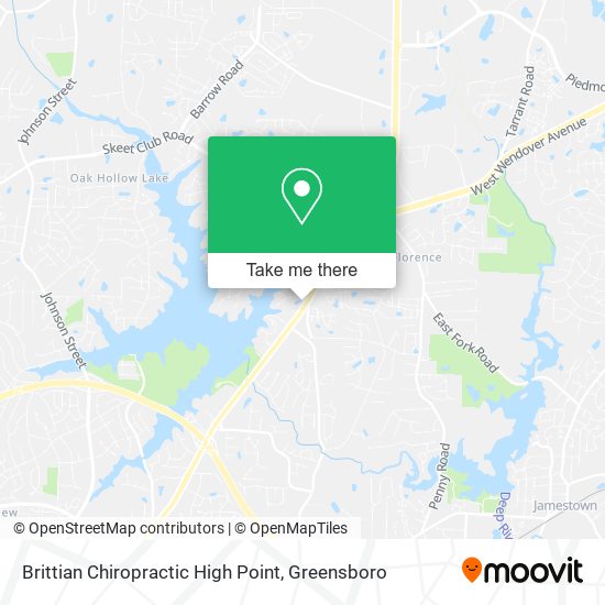 Brittian Chiropractic High Point map