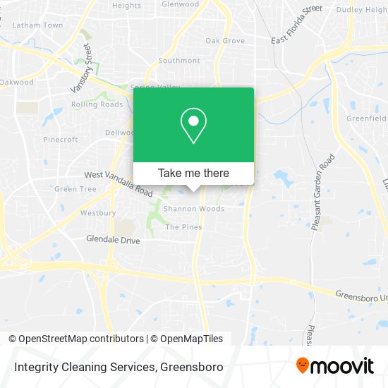 Mapa de Integrity Cleaning Services