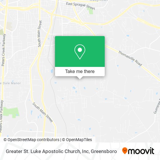 Greater St. Luke Apostolic Church, Inc map