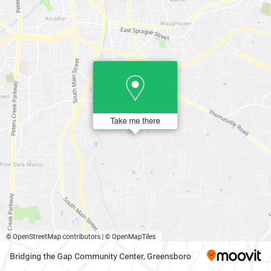 Bridging the Gap Community Center map