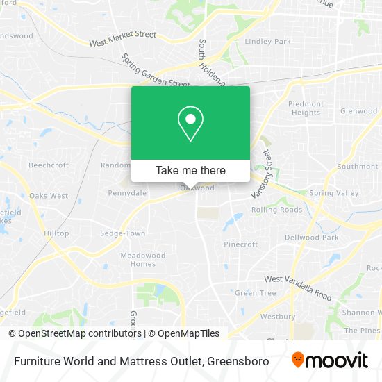 Mapa de Furniture World and Mattress Outlet