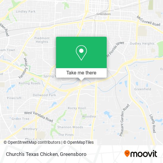 Church's Texas Chicken map