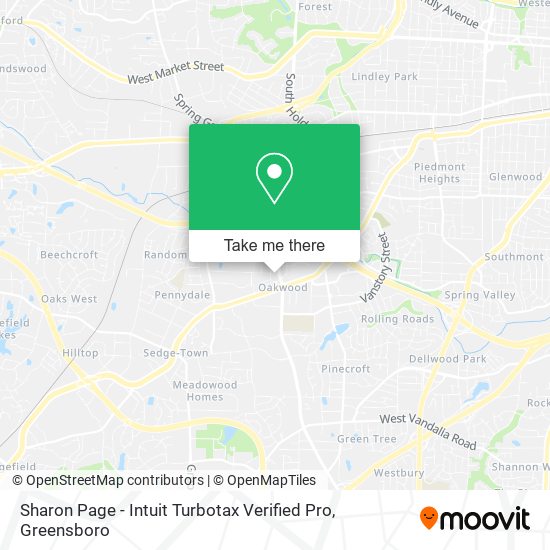 Mapa de Sharon Page - Intuit Turbotax Verified Pro