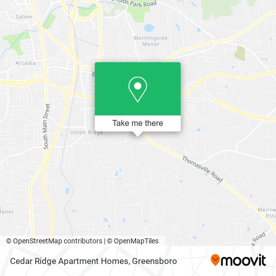 Mapa de Cedar Ridge Apartment Homes