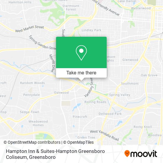 Hampton Inn & Suites-Hampton Greensboro Coliseum map