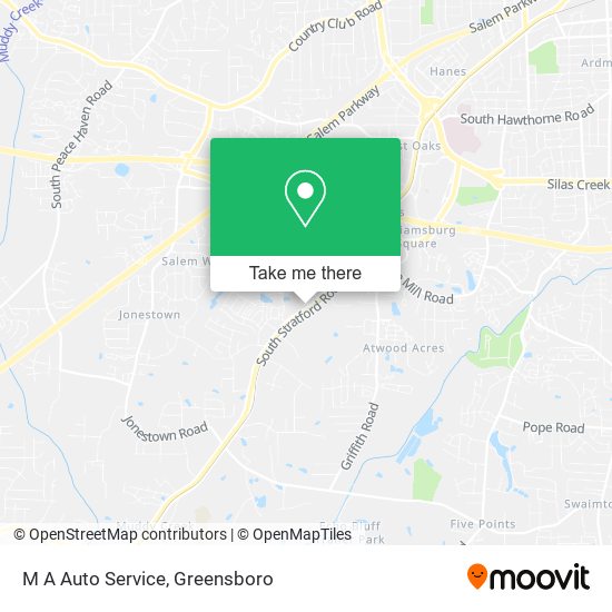 M A Auto Service map