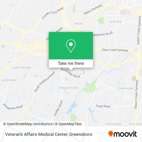 Mapa de Veteran's Affairs Medical Center