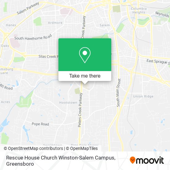 Mapa de Rescue House Church Winston-Salem Campus