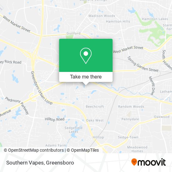 Southern Vapes map