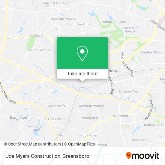 Joe Myers Construction map