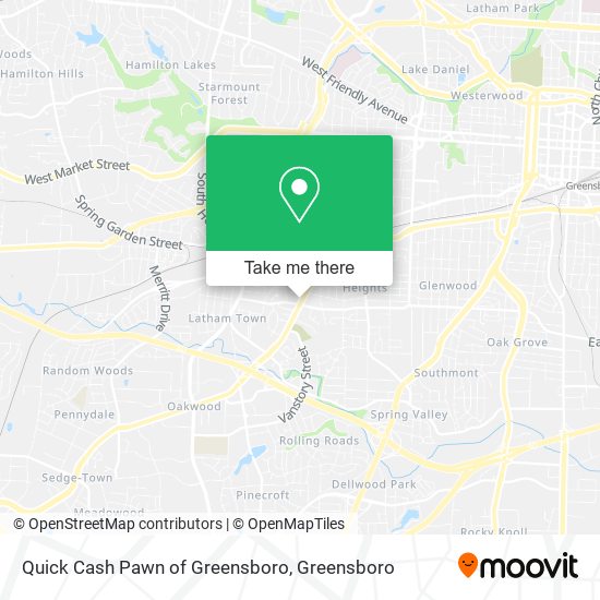 Mapa de Quick Cash Pawn of Greensboro