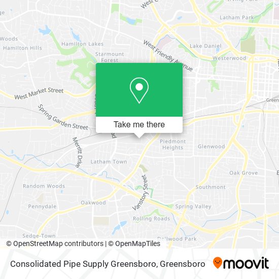 Mapa de Consolidated Pipe Supply Greensboro