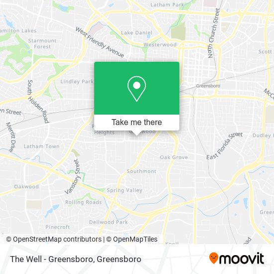 The Well - Greensboro map