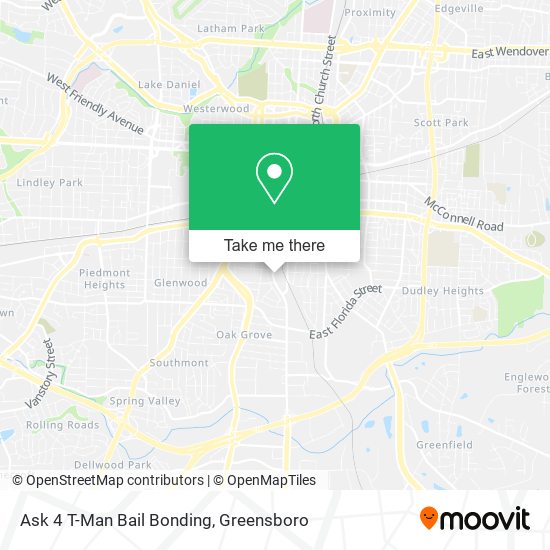 Mapa de Ask 4 T-Man Bail Bonding