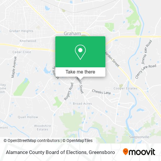 Mapa de Alamance County Board of Elections