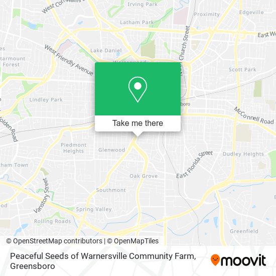 Mapa de Peaceful Seeds of Warnersville Community Farm