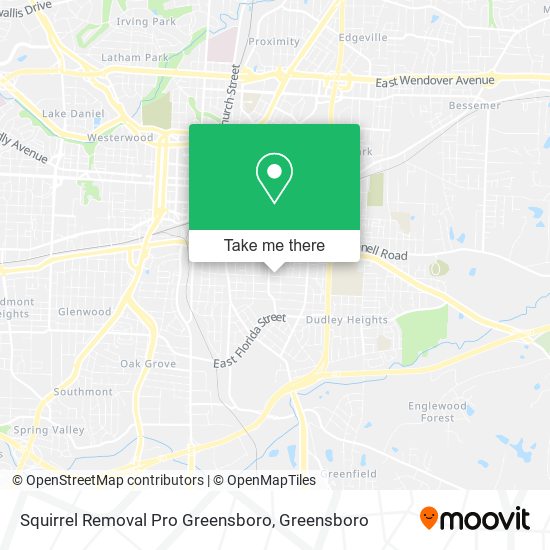 Mapa de Squirrel Removal Pro Greensboro