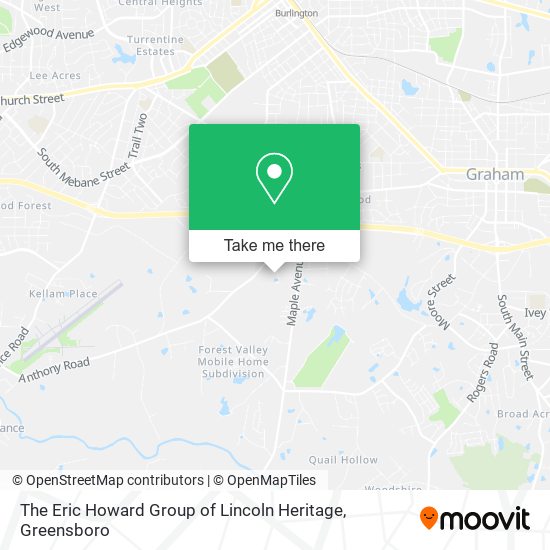 Mapa de The Eric Howard Group of Lincoln Heritage