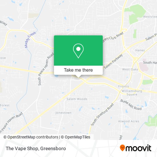 The Vape Shop map