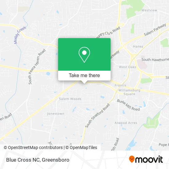 Mapa de Blue Cross NC