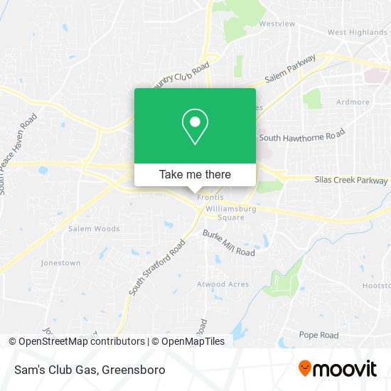 Sam's Club Gas map