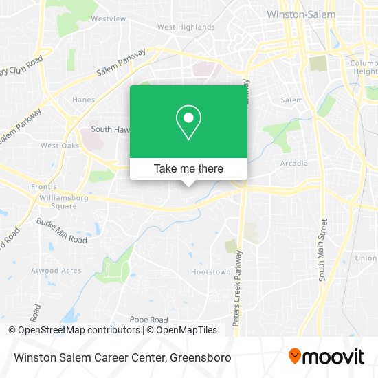 Winston Salem Career Center map