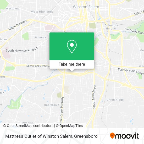 Mapa de Mattress Outlet of Winston Salem