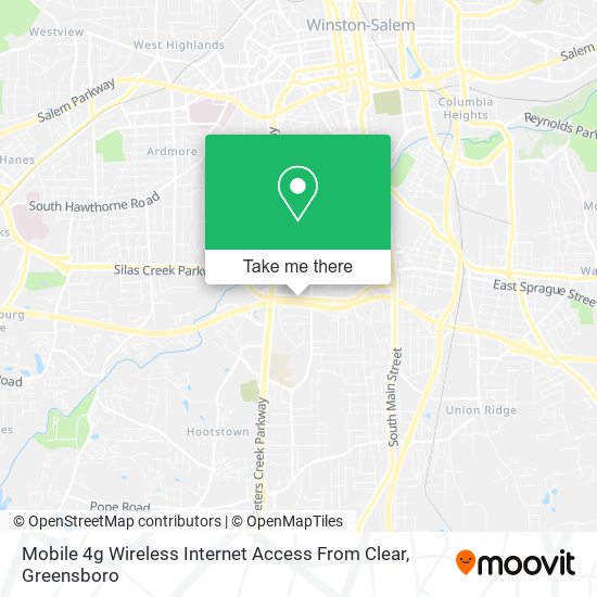 Mapa de Mobile 4g Wireless Internet Access From Clear