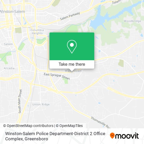 Winston-Salem Police Department-District 2 Office Complex map