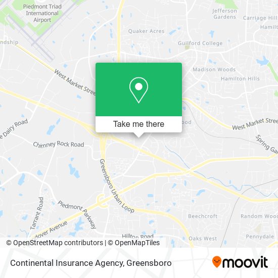 Mapa de Continental Insurance Agency