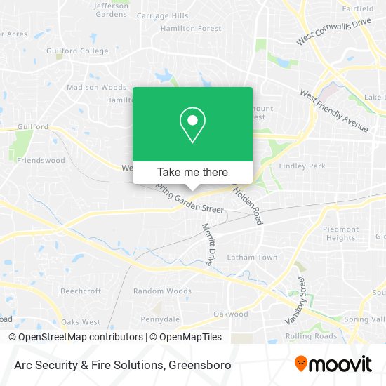 Arc Security & Fire Solutions map