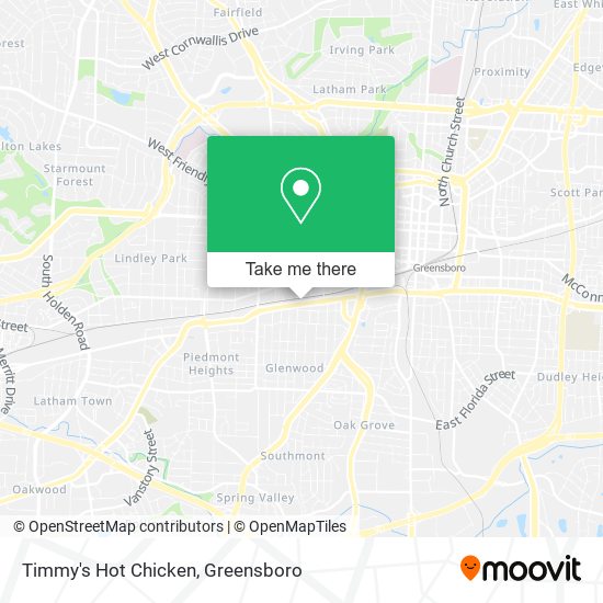 Timmy's Hot Chicken map